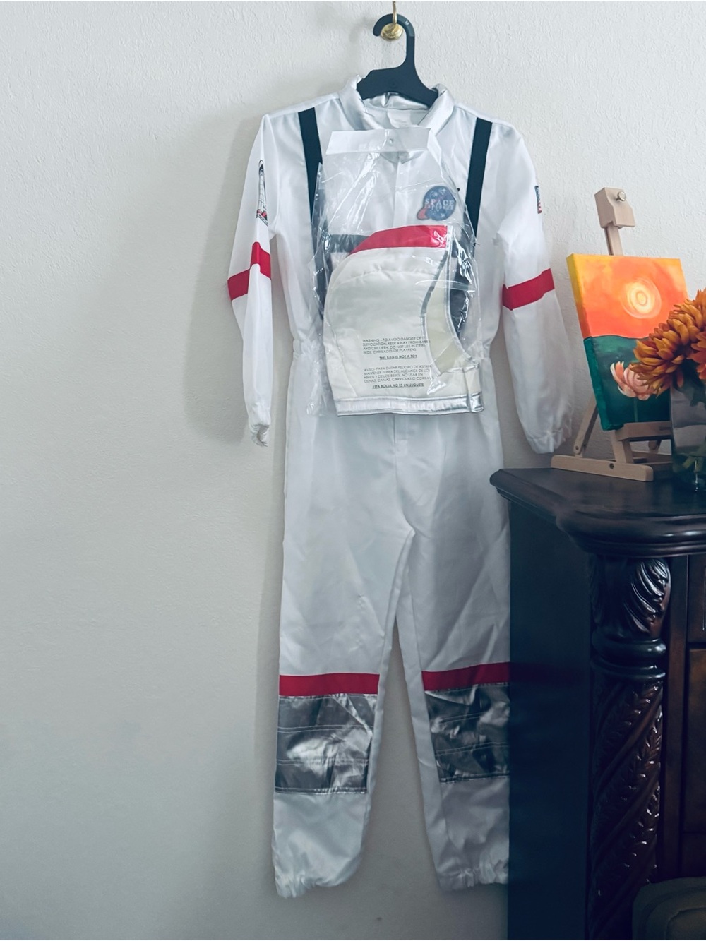 Target Kids White and Red Astronaut Costume with Silver Accents